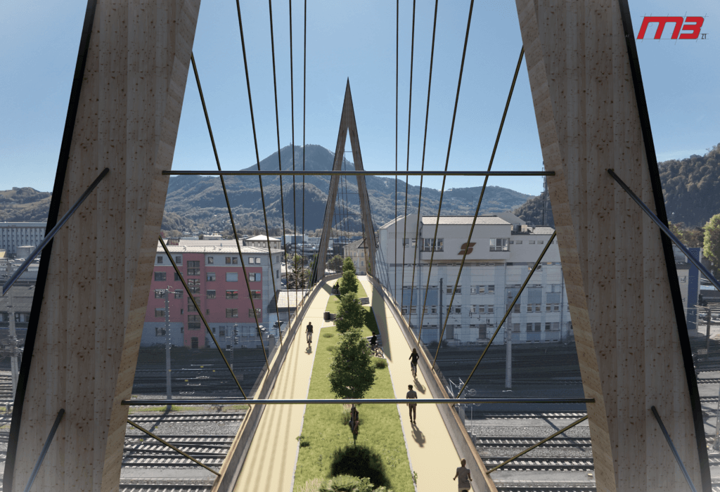 m3-ZT GmbH /// Visualisierung Brücke Salzburg Bahnhof