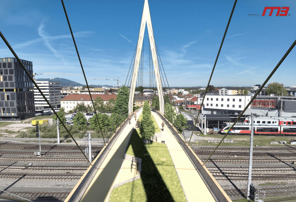 m3-ZT GmbH /// Visualisierung Brücke Salzburg Bahnhof