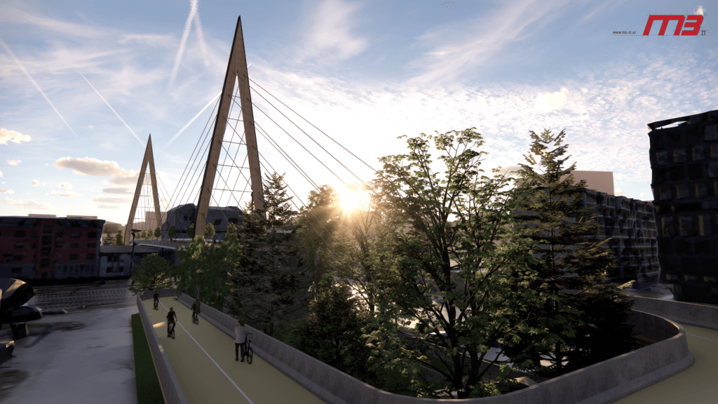 m3-ZT GmbH /// Visualisierung Brücke Salzburg Bahnhof